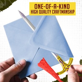 Fate/Stay Night - Caliburn Saber Lily, Sword Letter Opener with Sheath and Stand, Miniature Katana, Stainless Steel, Anime Gift for Fans & Collectors