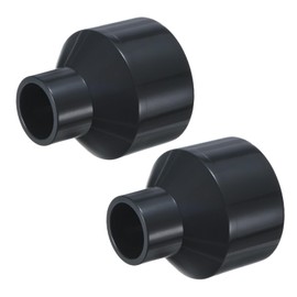 M METERXITY 2-Pack UPVC Reducer Pipe Fitting, DN40x20 Reducing Coupling Connector PVC Straight Pipe Coupling Connector for Water Line [Grey]