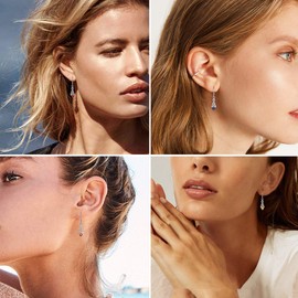 ChicSilver Emerald Earrings for Women 925 Sterling Silver May Birthstone Earrings Celtic Knot Heart Dangle Earrings