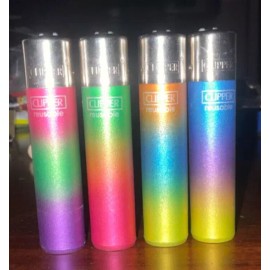 Clipper Refillable Lighter Set of 4 Metallic Gradient