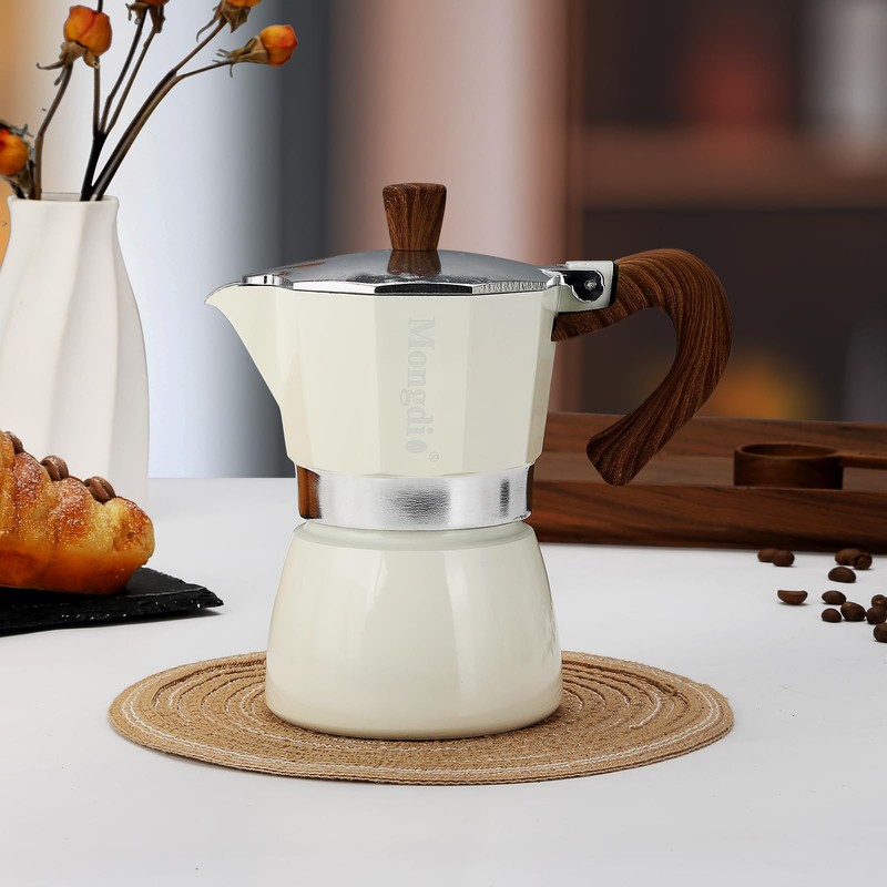 Mongdio Stovetop Espresso Maker Moka Pot, Cuban Coffee Maker Stove