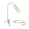 ledscom.de LELE Clamp Light with Gooseneck White + E27 LED