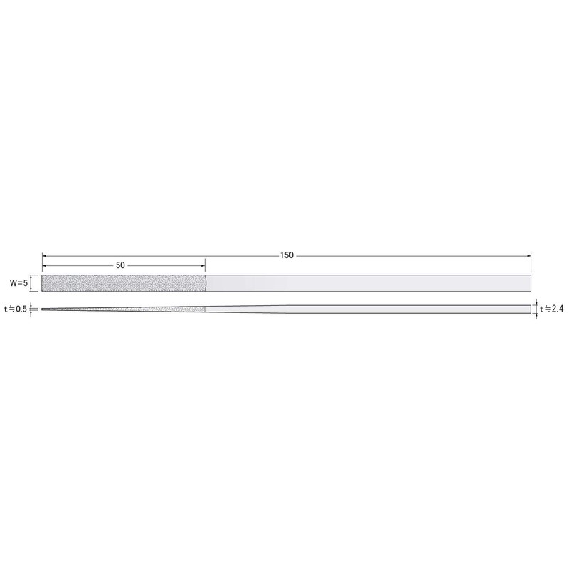 DT File (Taper Diamond File) 0.2 inch (5 mm) #800