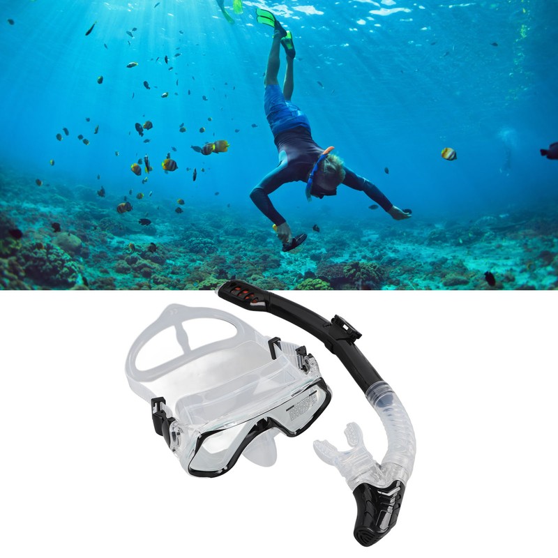Diving Goggles Silicone Glass Plastic Ultra Clear Comfortable Adjustable Diving