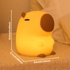 Rytinazzz Capybara Night Light for Kids, Squishy Lamp, 1200mAh Long-Lasting