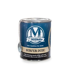 Eco Candle Co. The Mandle Soy Candle for Men - Scents of Marine Air, Citrus, & Musk - Surfer Dude, 15 oz. Paint Can - 100% Soy Wax, No Lead, Hand Poured, Made from Midwest Grown Soybeans