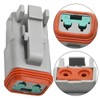 Hoypeyfiy 2Pcs 2 Pin Multi Plug Waterproof Connector Kit, Gray