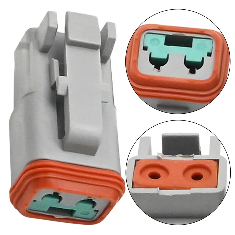 Hoypeyfiy 2Pcs 2 Pin Multi Plug Waterproof Connector Kit, Gray