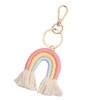 LiJuanWang Keyring, Rainbow Keyring, Rainbow Sky Boho Handmade, Tassel Bag