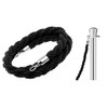 1.5M Twisted Black Queue Barrier Rope Divider Crowd Control Stanchion