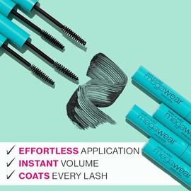 wet n wild Enhance and Define Megawear Mascara, Gentle Gel Volumizing Formula that Promotes Full & Healthy Lashes, Enriched with Soy Protein & Panthen