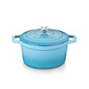 vancasso Enameled Cast Iron Dutch Oven, 2.5 QT Blue Naturally