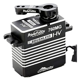 Power Hobbies 345LP Low Profile High Torque Brushless Digital High Voltage Servo 450 OZ/Speed .065 @ 8.4v Servo with Aluminum Case (760MG)
