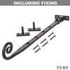 TERF®250mm Heavy Duty Antique Black Window Casement Stay Spoon Style
