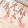 ePicsoa Letter Key Ring Flower Key Chain Sequins, l, L