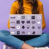 Lydosoco Cool Black Purple Stickers Pack 60Pcs Trendy Aesthetic Stickers