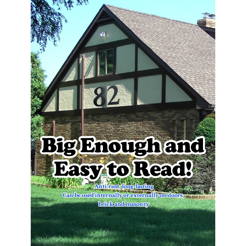 Modern Extra Large House Number, Solid Steel in Black, Fine