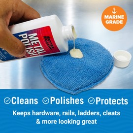 Metal Polish Cleaner and Chrome Marine Grade for Boats Cars Aluminum Stainless Steel (reformulated)