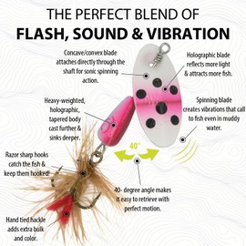 Panther Martin PMRBTD_2_ Nature Series Dressed Teardrop Spinners Fishing Lure - Rainbow Trout - 2 (1/16 oz)