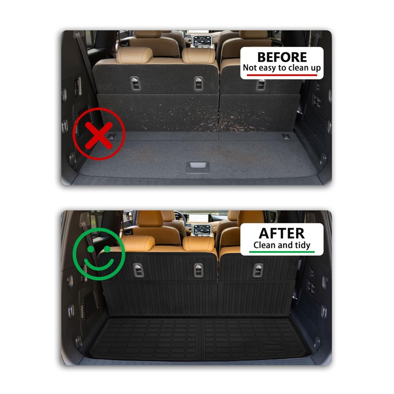 YEBOOCA Cargo Liner Compatible with 2025 Armada/Infiniti QX80 7/8 Seats