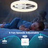 CHAREADA Ceiling Fans with Lights and Remote, 20" Foldable Modern