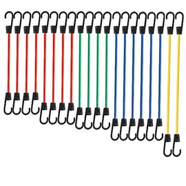 XSTRAP 20 Pieces Premium Bungee Cords Assortment - Includes 20”, 24”, 30”, 35”, 40” Bungee Cords with Hooks