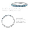 Tuscany Silver Women's Sterling Silver 2 mm Light Blue Crystal