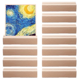 Tomoyuki Wood Place Card Holders, 10 Pcs Wood Table Number Holders Stands, Photo Picture Name Postcard Menu Place Card Holders, Alternative to Acrylic Sign Holders for Tables Wedding Party Decoration