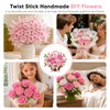 HHSarioneiro 550 Pcs Pipe Cleaner Flower Kit, Pink Complete DIY
