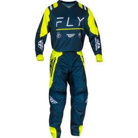 Fly Racing F-16 Navy/Hi-Vis/White Adult Moto Gear Set - Pant and Jersey Combo