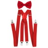 axy Men's Braces with Bow Tie - 4 Strong Clips
