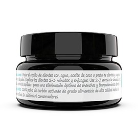 Blanqueador Dental Carbón Activado - 100% NATURAL - No OGM, Elimina Manchas y Placa (20g)