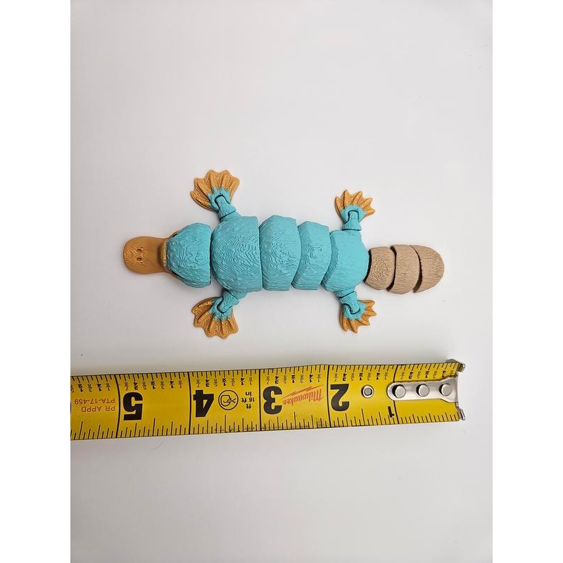 3D Printed Articulating Cutie Platypus Figurine Great Gift and Desk