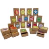 ewtshop® 24 Blank Kraft Paper Matchboxes + 24 Stickers, Mini Gift Boxes, Advent Calendar Boxes, Giveaways, Storage Boxes