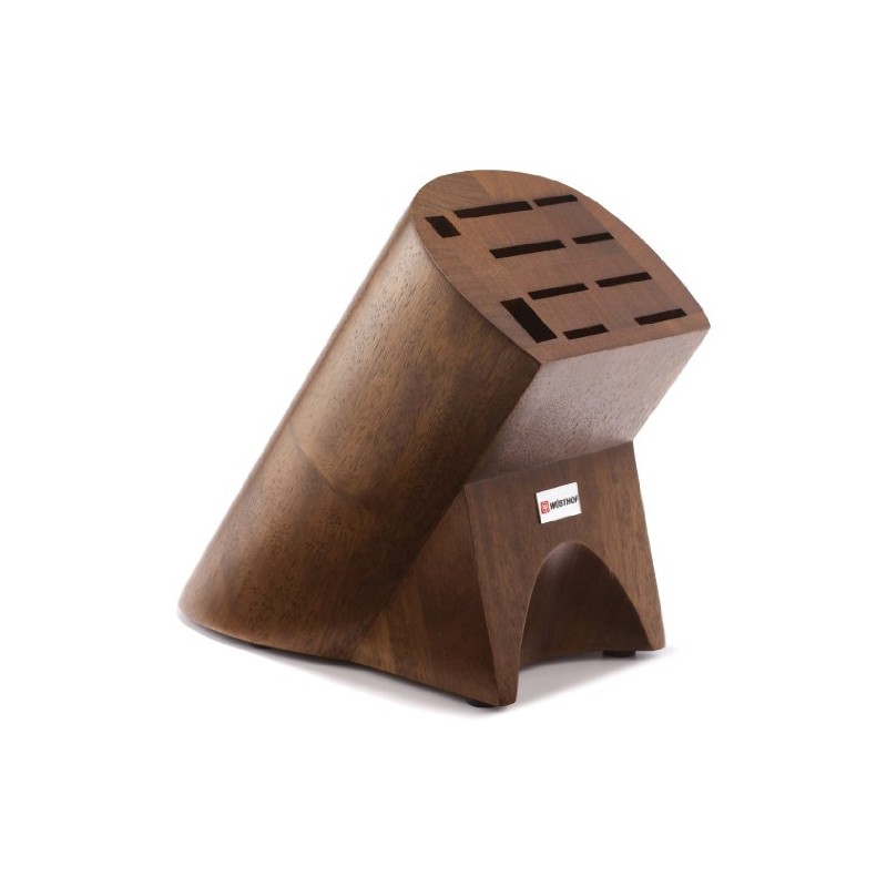 10-Slot Burmese Walnut Knife Block