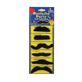 Komonee Fake Moustache Black Mustache For Fancy Dress Up Costume Hair Accessory Outfit Novelty Joke (Pack Of 6)