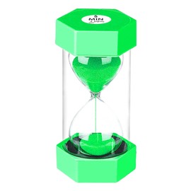 Sand Timer 5 Minute Hourglass Timer, Plastic Sand Clcok 5 Minutes, Big Green Sand Watch 5 Min, Hour Glass Colorful Sandglass Timer for Kids, Games, Classroom, Kitchen, Decorative