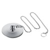 Bath Tub Stopper with Chain, Stainless Steel Panel Thickened Kitchen