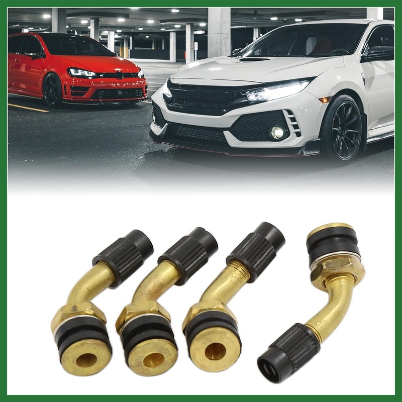 Motoforti Motorcycle ATV Brass Bent Angled Tubeless Tyre Tire Valve