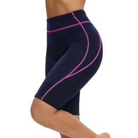 GoldFin Women Wetsuit Shorts, Womens Neoprene Wet Suit Water Short 2mm Scuba Swim Diving Snorkeling Buoyancy Pants, Fuchsia Line, Medium