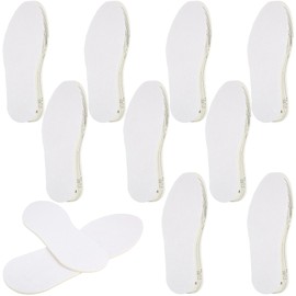10 Pair Terry Cotton Shoe Insoles Washable Barefoot Inserts Terry Sockless Insoles Odor Control Summer Pure Cotton Absorbs Sweat & Controls Od for Men Woman