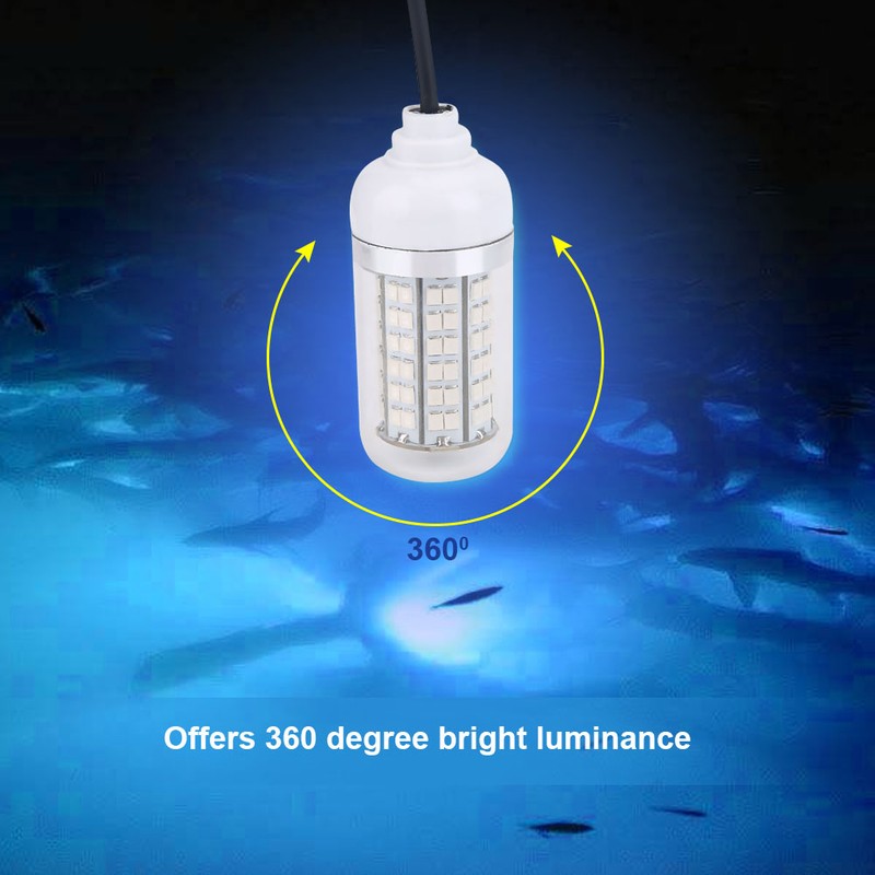 12V Outdoor LED Submersible Underwater Night Fishing Light Lamp (Blue)
