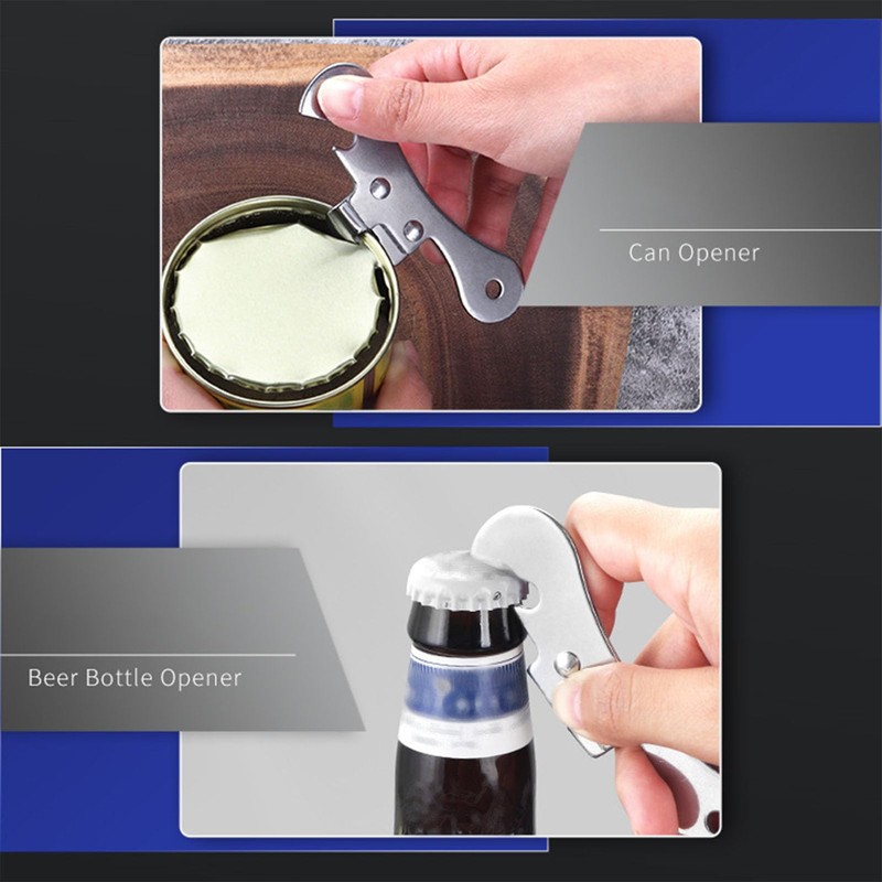 2PCS Can Punch Bottle Opener, Safe Cut Beer Can Opener
