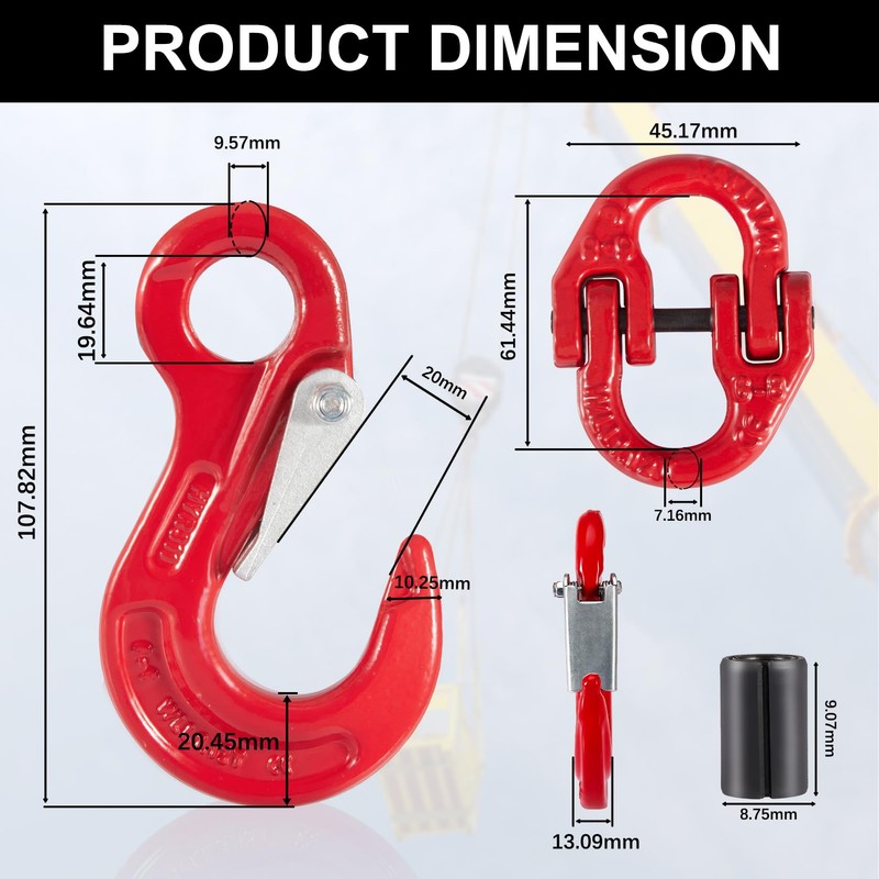 Krimocy 2 Pack Sling Hook with Hammerlock for Caravan Camper