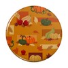 Fall Autumn Harvest Pumpkin and Squash pattern Pinback Button Pin