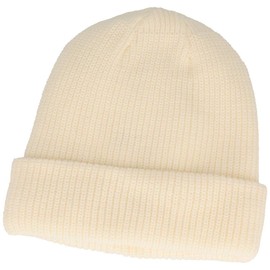Breiter Knitted Hat | Winter Hat | Beanie with Soft Thinsulate™ Fleece Lining & 7 cm Envelope - for Men & Women, White