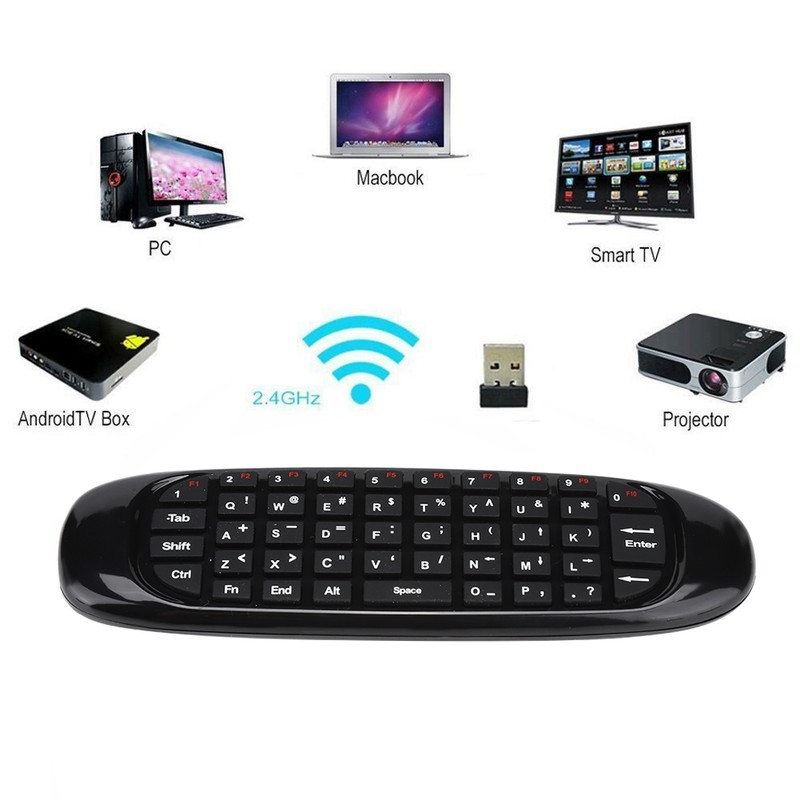 C120 USB 2.4G Wireless Flying Mouse Keyboard Remote Control for