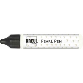 KREUL 92321 Pearl Pen White 29 ml, Water-based Effect Paint for Pearl Look, Decorative Embellishments on Paper, Cardboard and Textiles