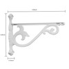 khtumeware 4 Pack Heavy Duty Hammered White Shelf Brackets 6