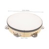 Kisangel Wooden Handheld Tambourine Drum Educational Percussion Instrument for Enhances